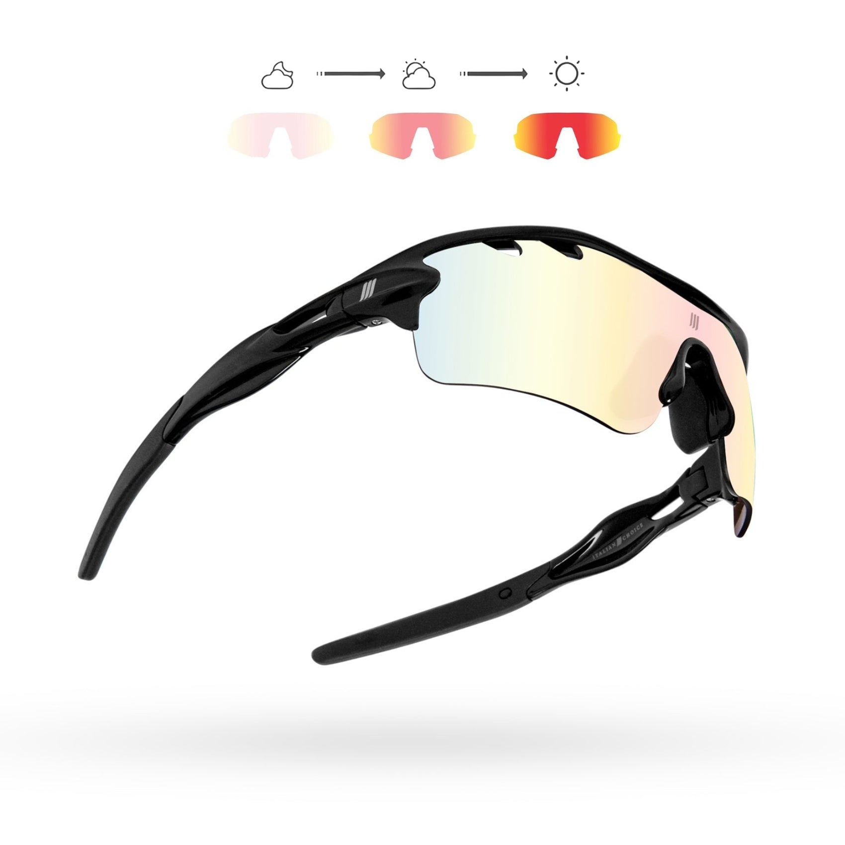 IC2 Cromica Arancio photochromic sport sunglasses, lifestyle photo